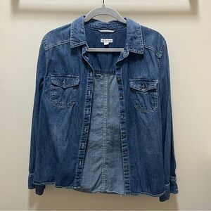 Merona Dark Blue Denim Shirt Flannel